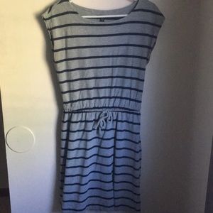 Gray striped dress